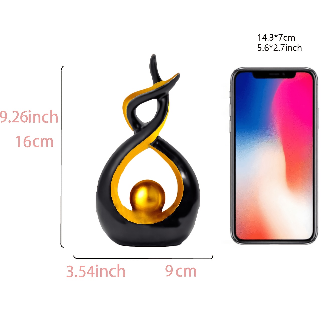1pc Minimalist Modern Home Decor Item Features An Abstract From Resin. Suitable For Decorating Living Rooms, , Display Cases, And Dining Rooms. A Perfect Mother's Day Or Father's Day Gift