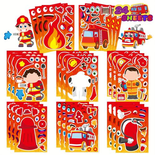 item picture firefighter stickers create your own firefighting and face stickers for rewarding students at classroom parties