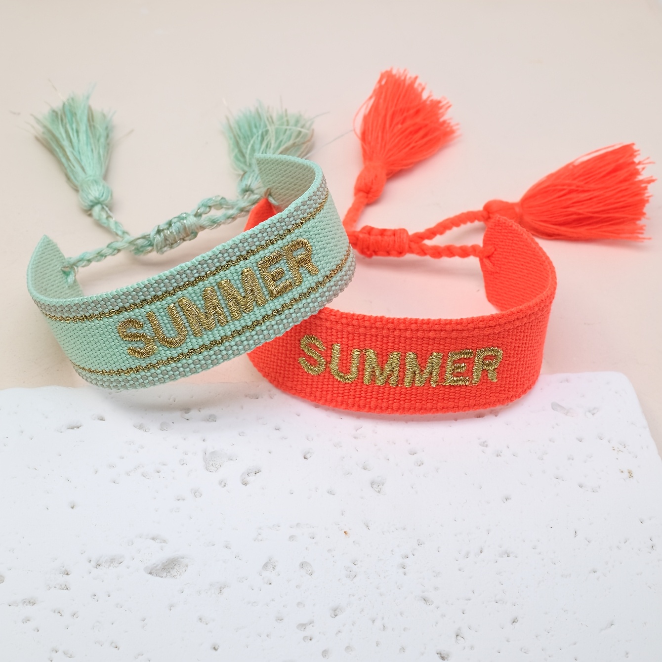 summer handmade braided boho vacation friendship bracelets Temu Oman