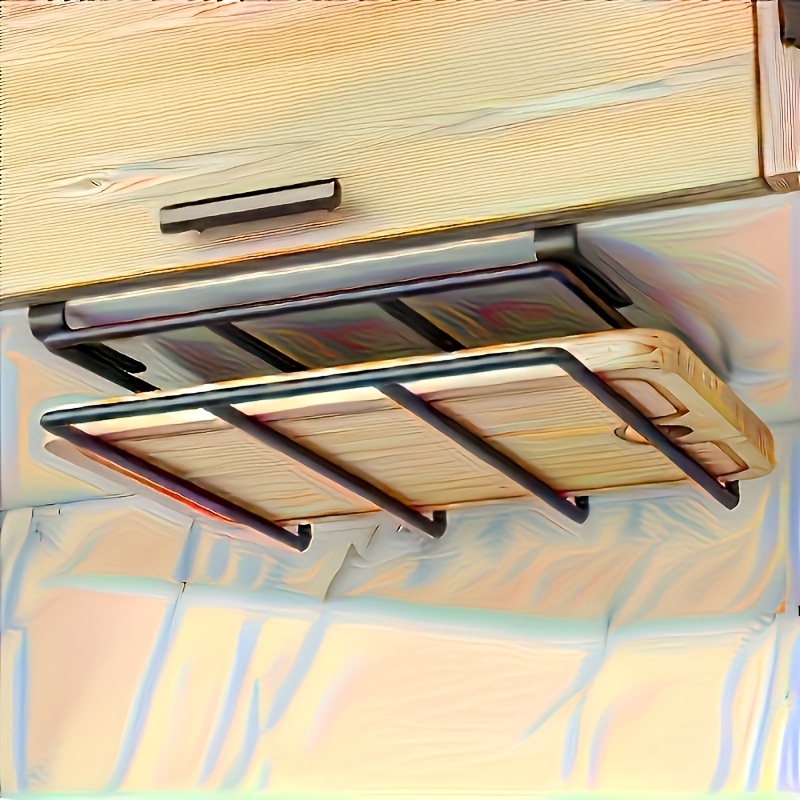 

Space Saving Kitchen Hook Rack With Cutting Board, Lid, And Cabinet Door Hanging Hooks - Effortlessly Organize Kitchen Tools And Bathroom Accessories