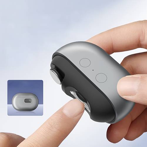 a smart electric nail clipper with anti nail polishing lighting and grinding functions suitable for all age groups portable and has long high end packaging an as a christmas halloween gift