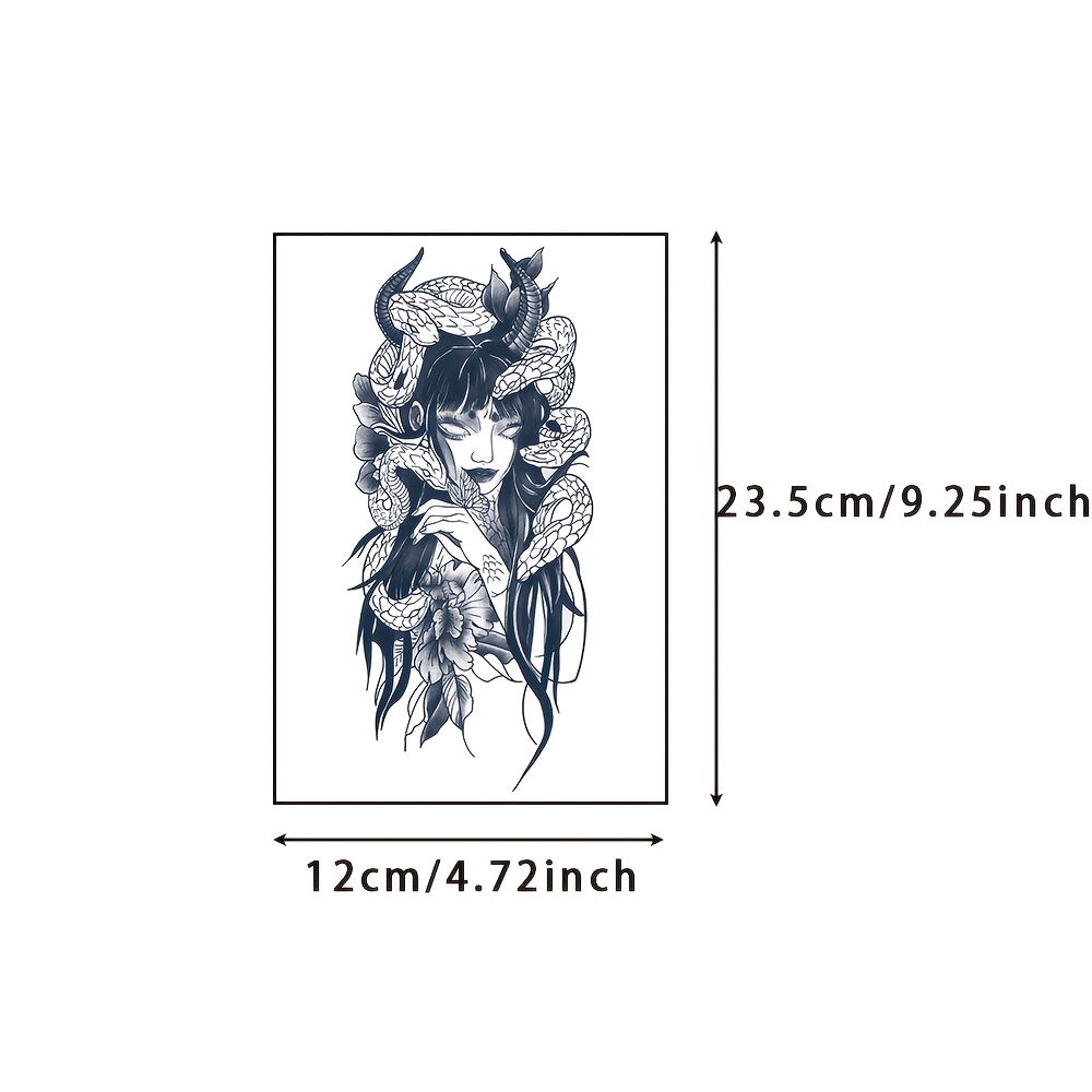 Image of (medusa Forearm) Herbal Tattoo Sticker, Realistic And Long-lasting Temporary Tattoo, Waterproof And Wear-resistant, Lasting 7-15 Days