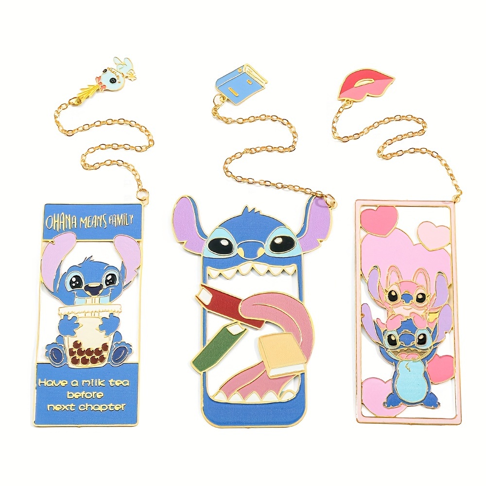 

Stitch Bookmark Gifts, Novelty Stitch Gifts Enamel Metal Page-marker For Daughter Niece Girls Inspirational Bookmark Presents For Book Lovers Friends