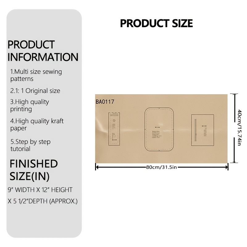 E-shop 1:1 Maßstab Eimer-Tasche Nähanleitungen - Stilvolle -Vorlagen für handgemachte , perfektes anfängerfreundliches Geschenk für Nähbegeisterte