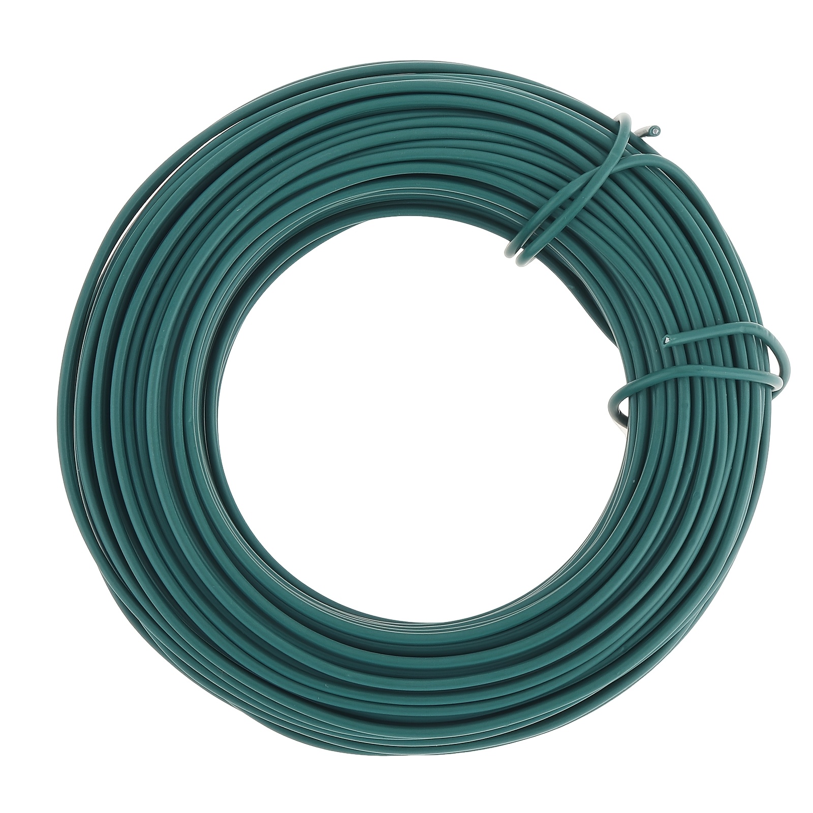 Flexible Green Garden Ties - 2mm X 25m, Durable Plastic-coated Steel Wire For Securing Plants & Vines