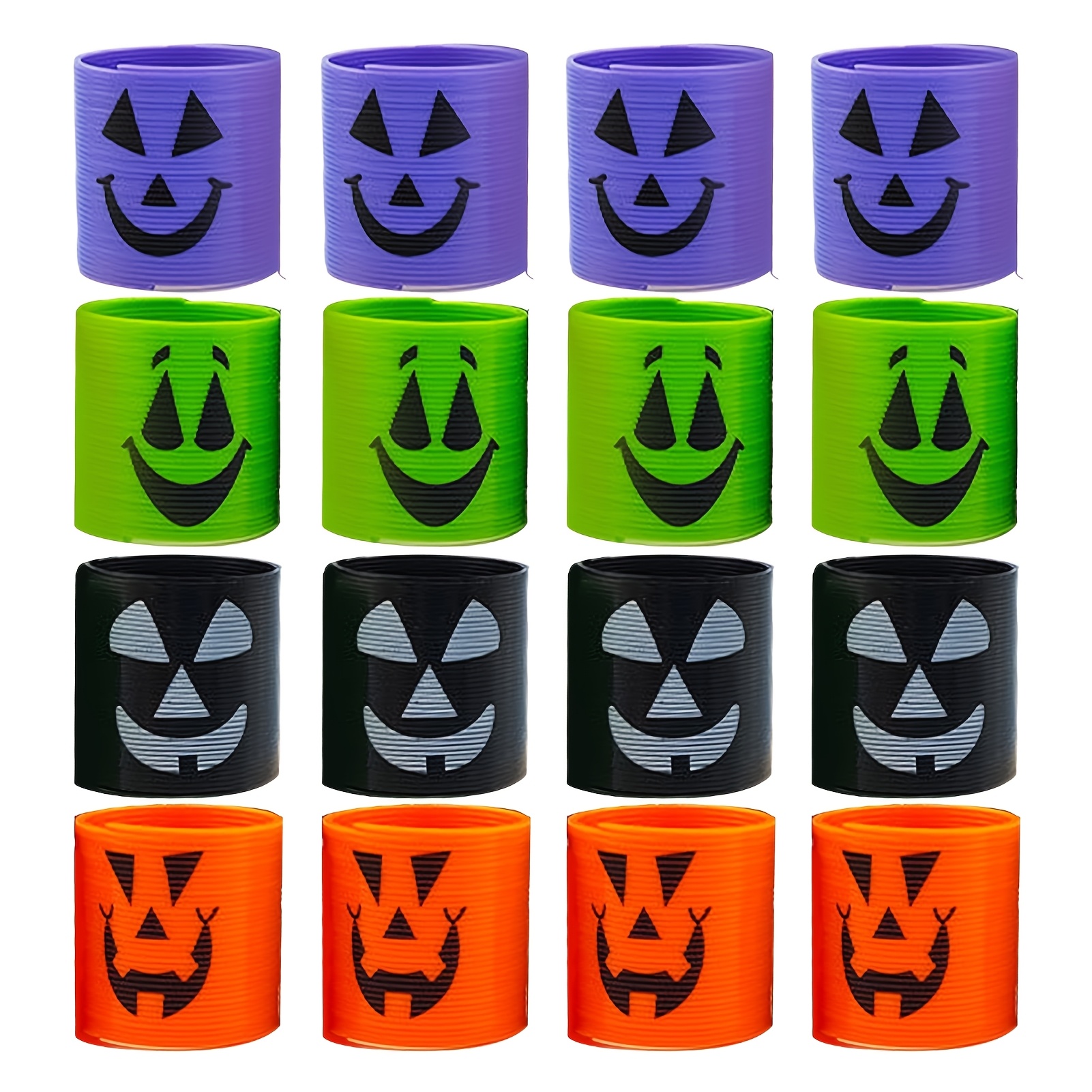 Image of 24pcs Mini Halloween | 4 Styles Colorful Spiral Spring Toys | Trick Or Treat Party Favors, Fillers, Halloween Decorations & Classroom Rewards For Kids (random Color)