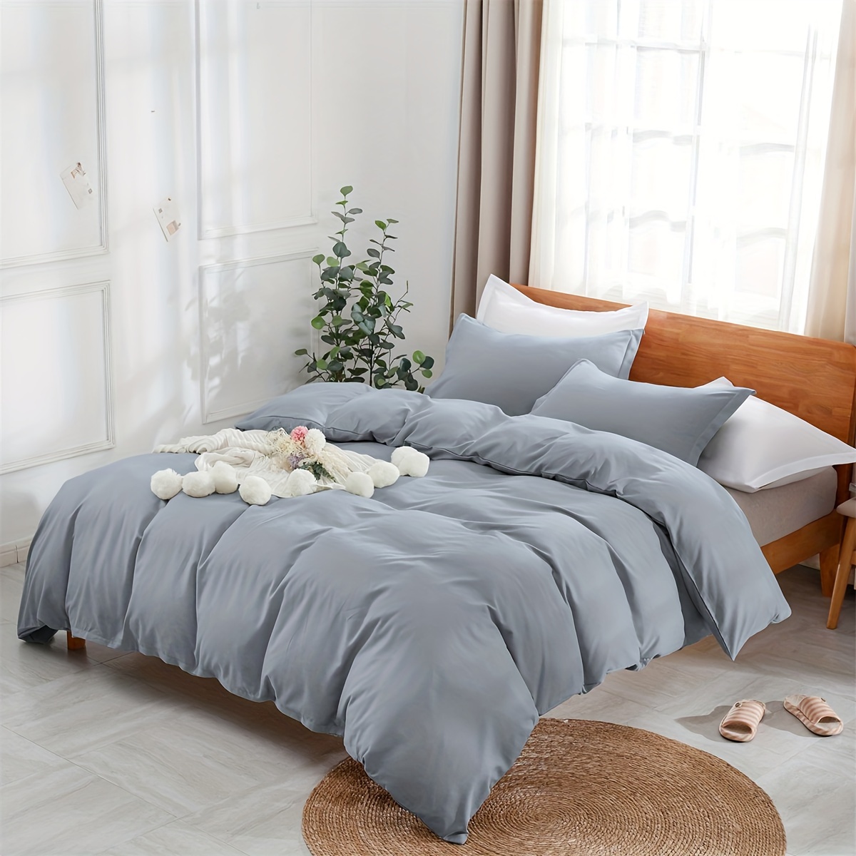 TEMU Duvet Covers King Size 3pcs Bedding Set With Zipper & Corner (no Comforter) Autumn Size Duvet Covers