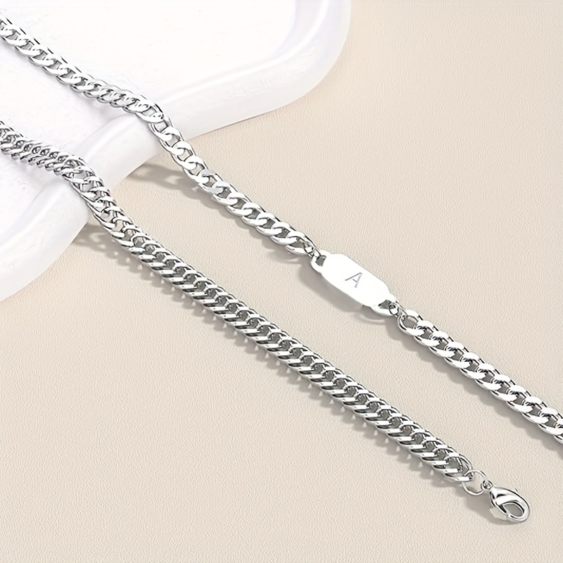 Custom Name 304L Stainless Steel Cuban Chain Bracelet
