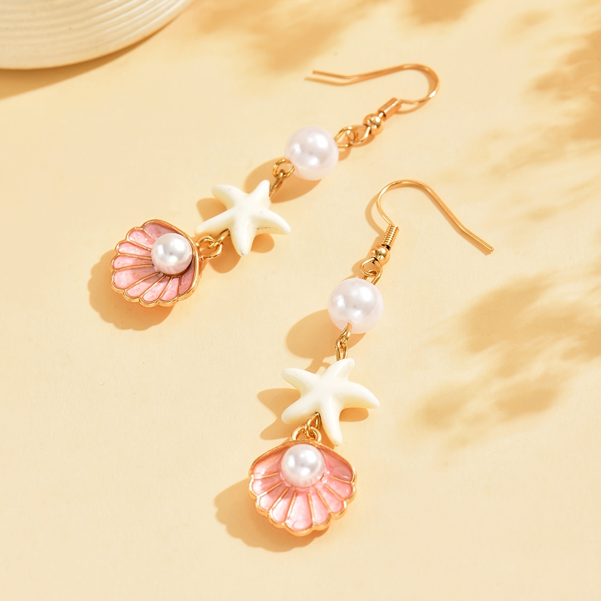 Bohemian Beach Style Starfish and Shell Earrings