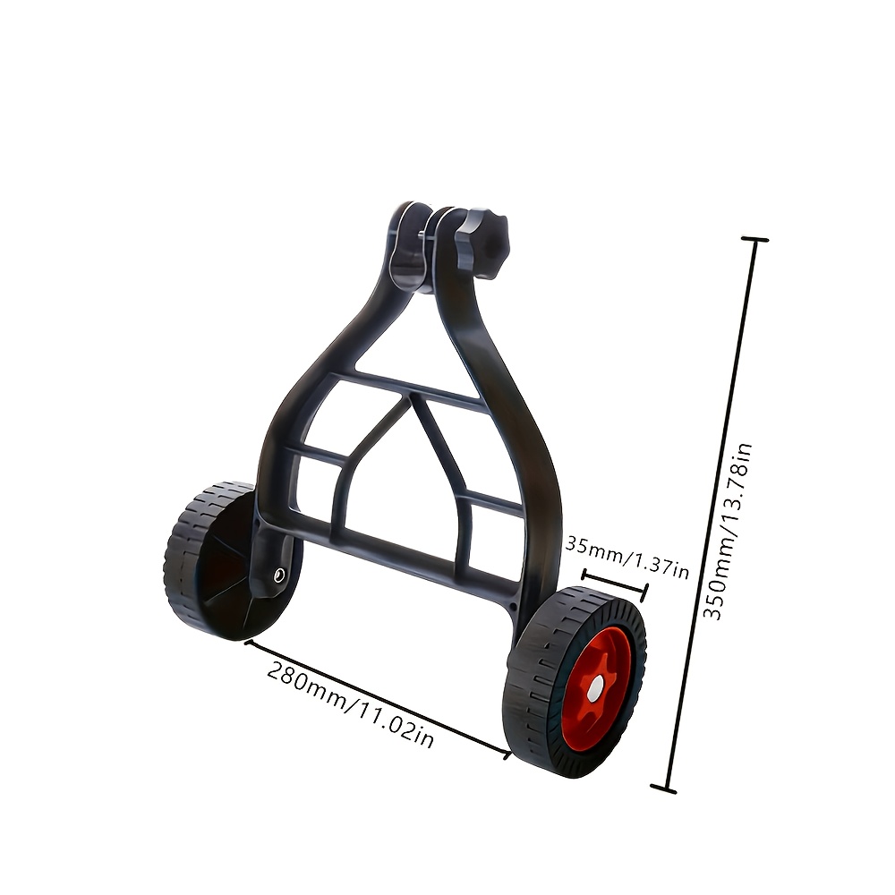 TEMU Lawn Mower Accessory Wheels - Adjustable Support Wheels Made Of Heavy-duty Metal And Plastic, Suitable For 26-28mm Shafts, Universal Fit For