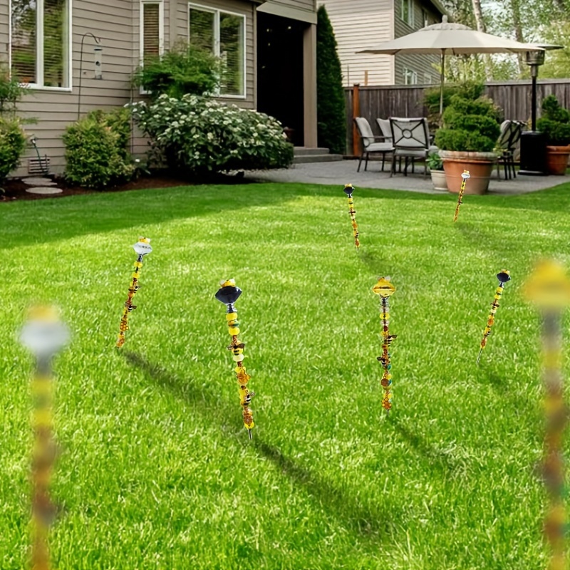 

& For Garden Stakes Set - -topped Iron Decor With Pearl , & Gemstone Accents For Patio & Lawn - Ideal Day Gift, No Electricity Required