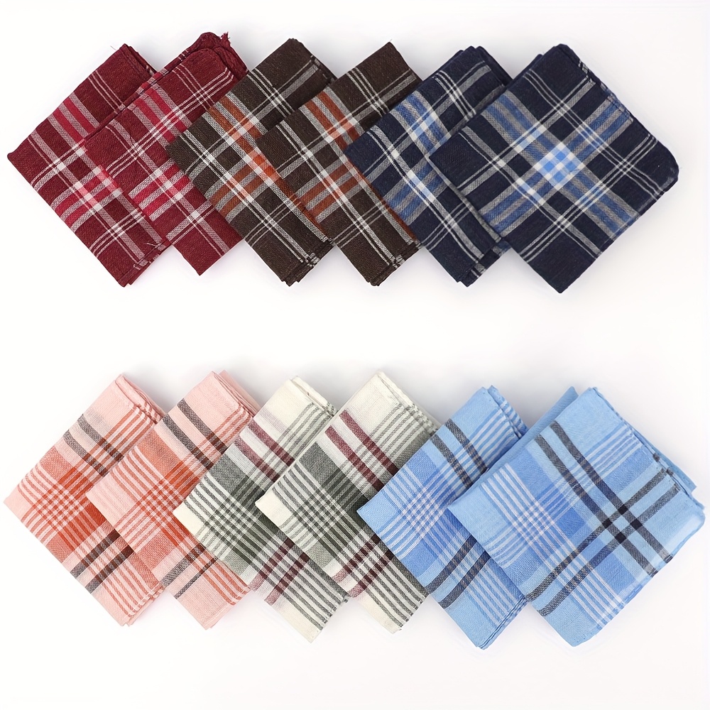 Wedding Wine Red Handkerchief For Men Vintage Check Dots Stripe Pocket Square Navy Blue Paisley From Neck Tie Set - Price 9.02