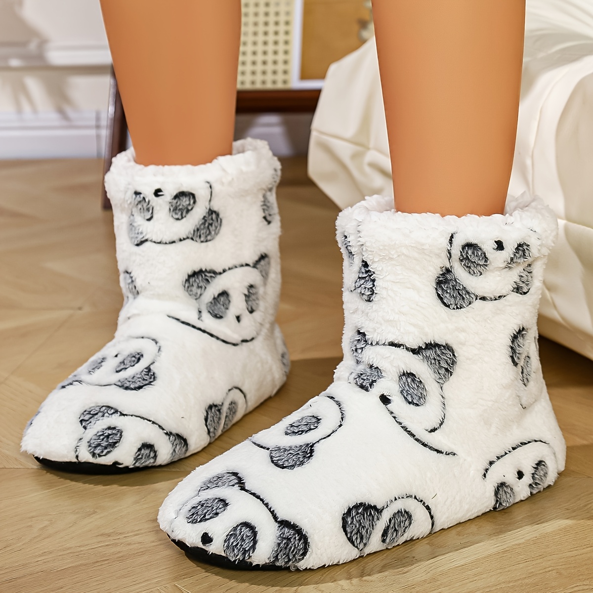 TEMU Women's Animal Fashion Home Slippers -/fun Winter Warm Comfortable Indoor Home Shoes, With Plush Lining, Machine Washable Slip-on Design, Women