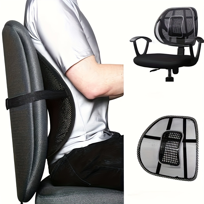 TEMU 1 Coussin de soutien lombaire respirant - Oreiller de dos ergonomique, adapté pour la voiture et , soulage la pression, design en d'été, taille