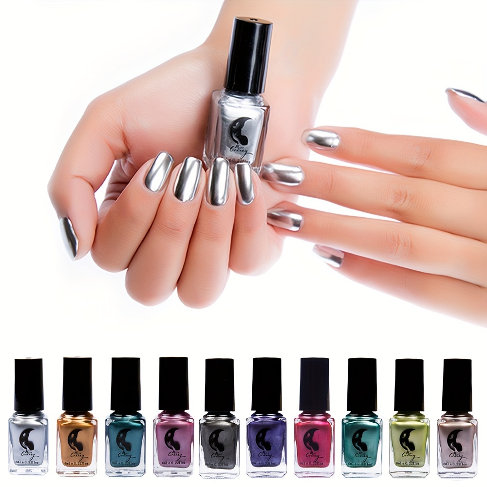 

Mirror Nail Polish, Mirror Effect Long Lasting Gorgeous Glossy Manicure Nail Art Decoration, Brilliant Manicure Effect Nail Lacquers
