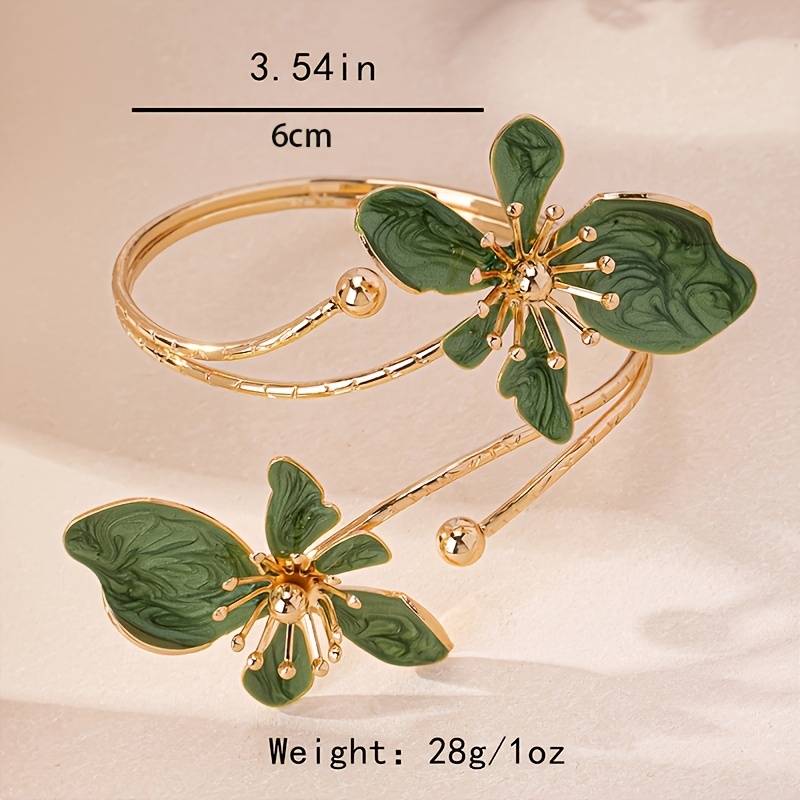 Colorful Enamel Flower Open Niche Design Bracelet
