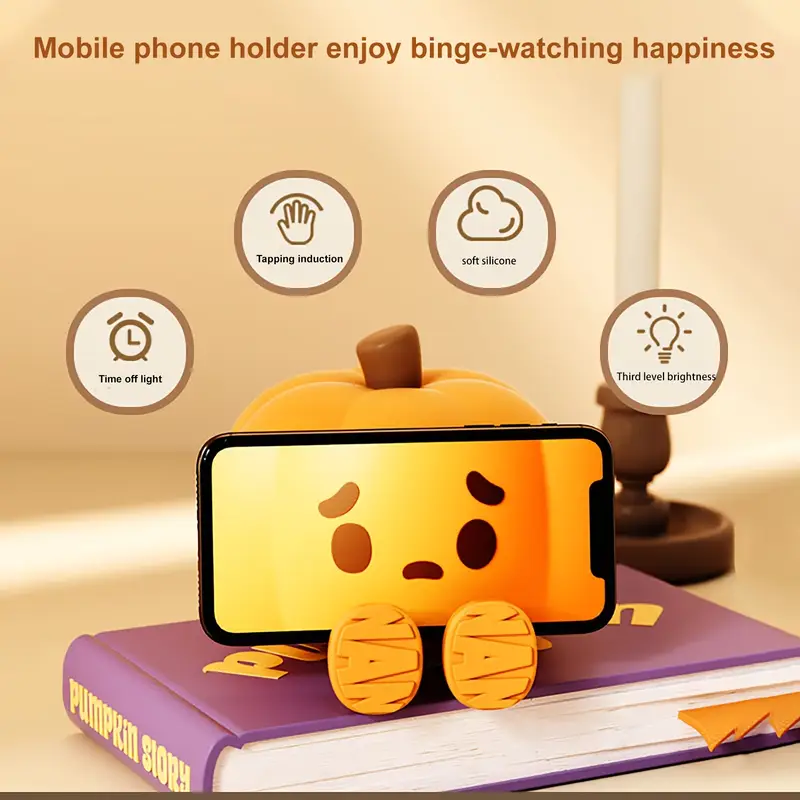 1pc pumpkin rgb colorful night light with usb charging friendly bedside lamp for bedroom decor perfect gift for halloween and christmas Product details 9