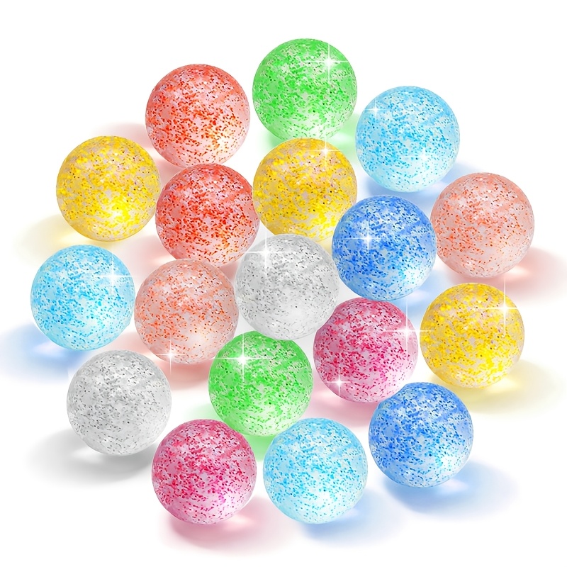TEMU 52pcs Bouncy Balls - 1.1 Inch (27mm) Balls For Kids In Bright Assorted Multi-colors For Birthday Party Favors And Carnival Prizes In Bulk, Fun