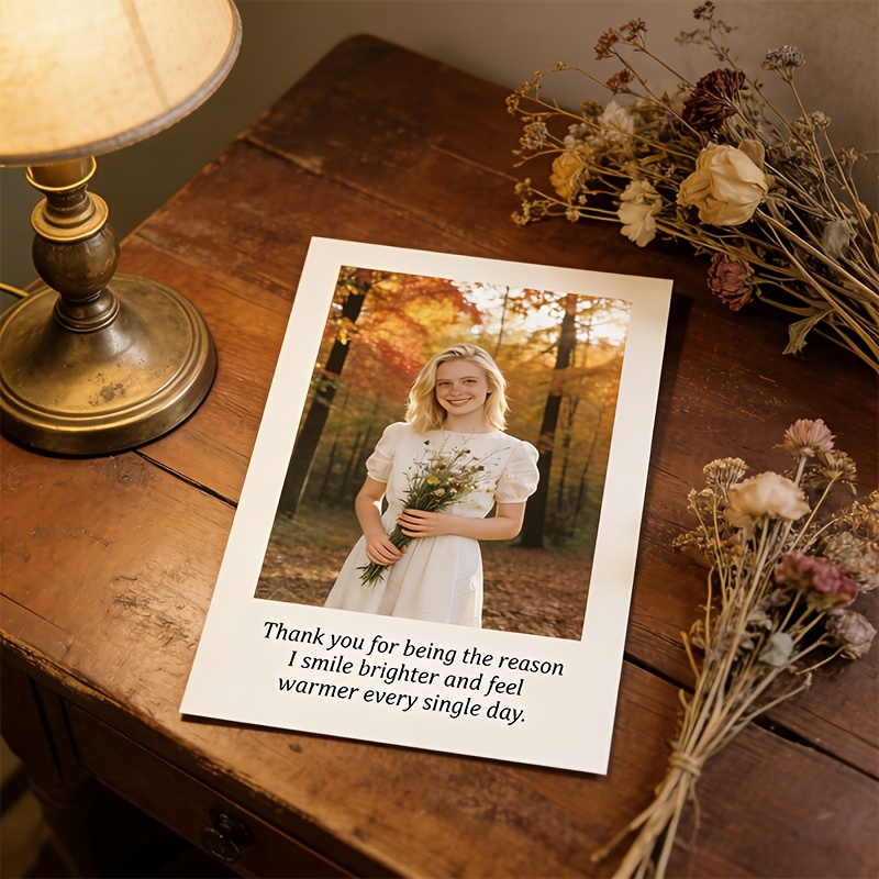 TEMU 10pcs Custom Thank You Cards, 5.91*3.94 Inch Photo Greeting Cards - Customizable Design And Text, Suitable For Couples, Weddings, Birthdays,