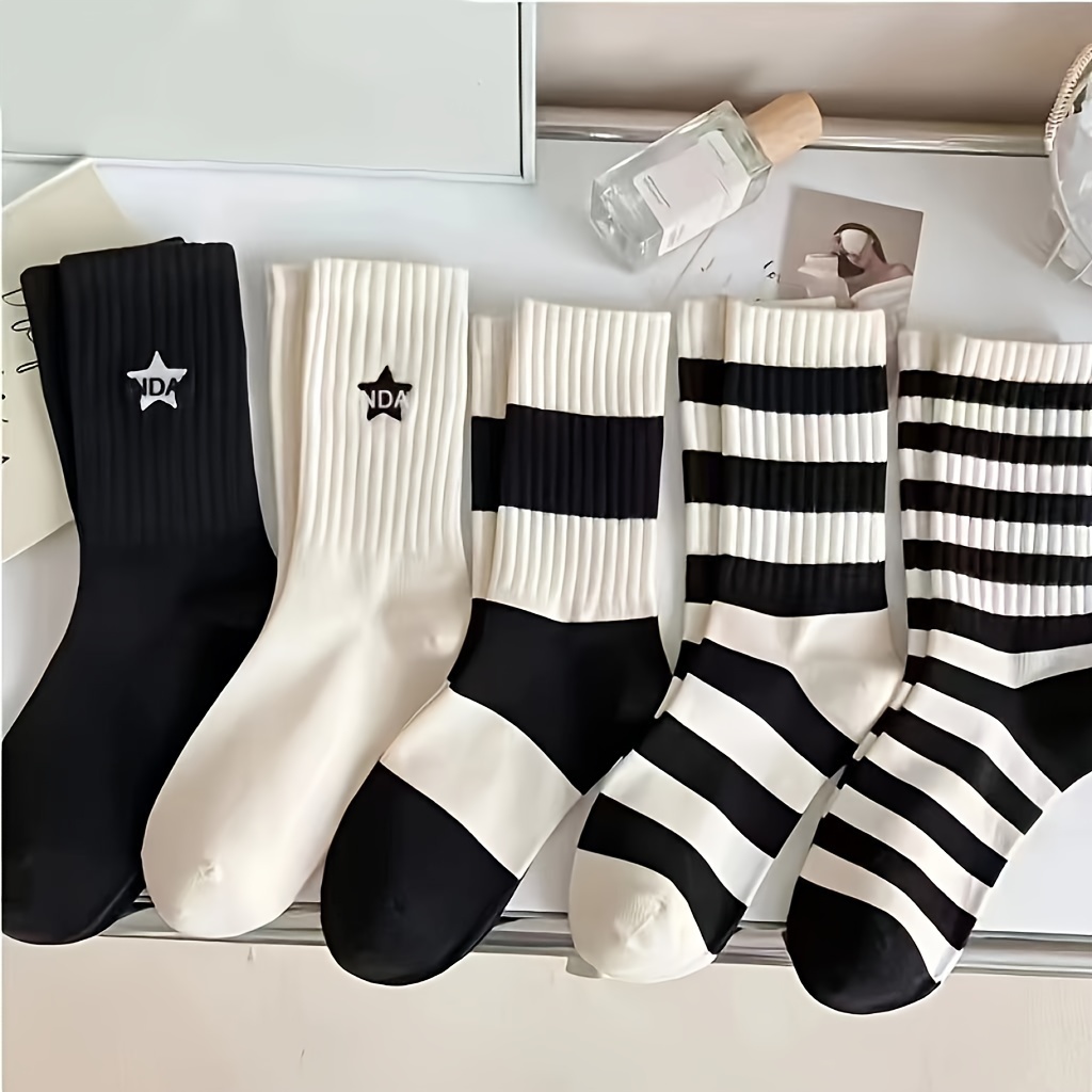 

5 Pairs & Striped , Mid For Fall & , 's Stockings & Hosiery