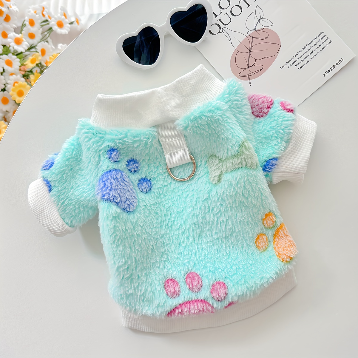 TEMU Herbst Winter Warme, hautfreundliche Haustierkleidung Strickpullover Kleiner Hund Pullover Bichon Teddy Katzenkleidung