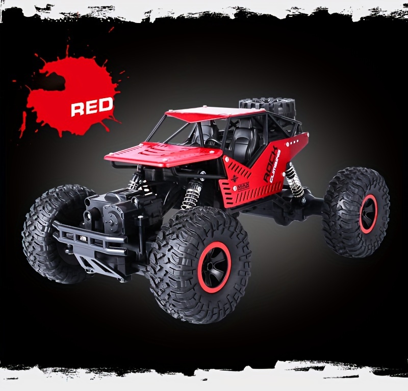 2.4Ghz 4WD RC Cars, Remote Control Off Road Monster Truck, Metal Shell Car 2.4Ghz 4WD Dual Motors, All Terrain Hobby Truck With 120 Min Play Boy Adult Kids Gifts Toys For Halloween Christmas