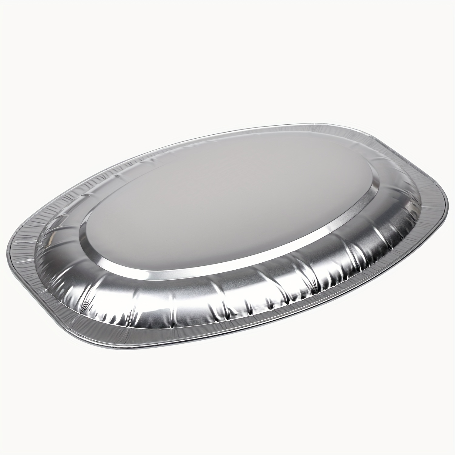 10 pack aluminum foil pans for baking disposable oval shaped trays for heating storage and outdoor grilling no power supply needed details 4