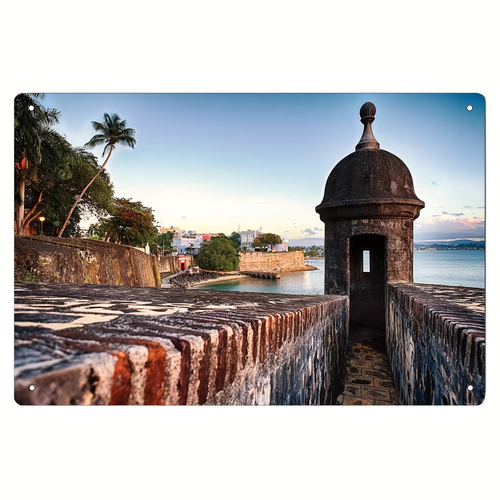 

Aluminum Art Print: The And Gate Of Old With A Post, Puerto - 20x30cm/8x12inch