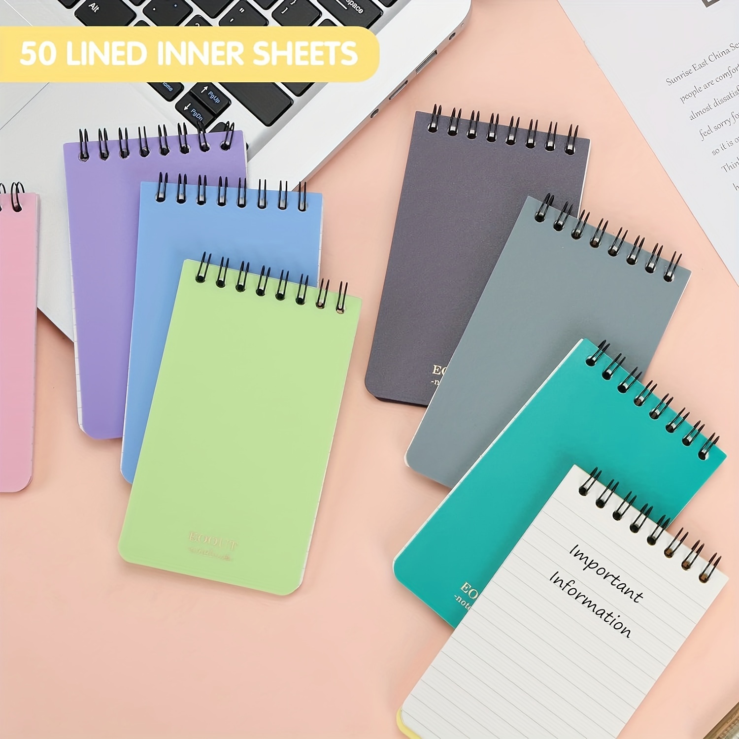 Aesthetic Pocket Notebooks Plastic Small 3x5 Spiral Notepads Temu