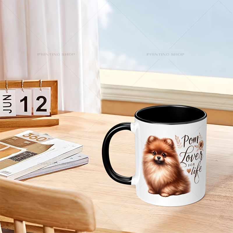 11oz ceramic mug cute pomeranian design life white Temu Spain