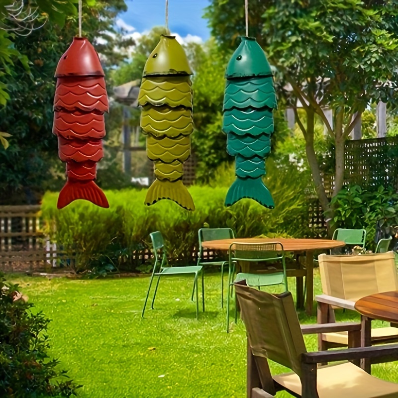 Colored Koi Fish Wind Chime Vintage Color Carp Fish Wind Chime