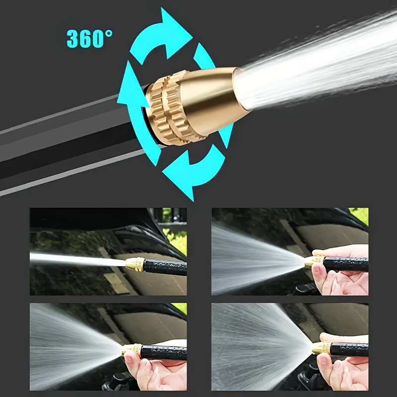 high pressure car wash hose set with telescopic spray gun durable abs resin no battery needed perfect for home garden cleaning details 4