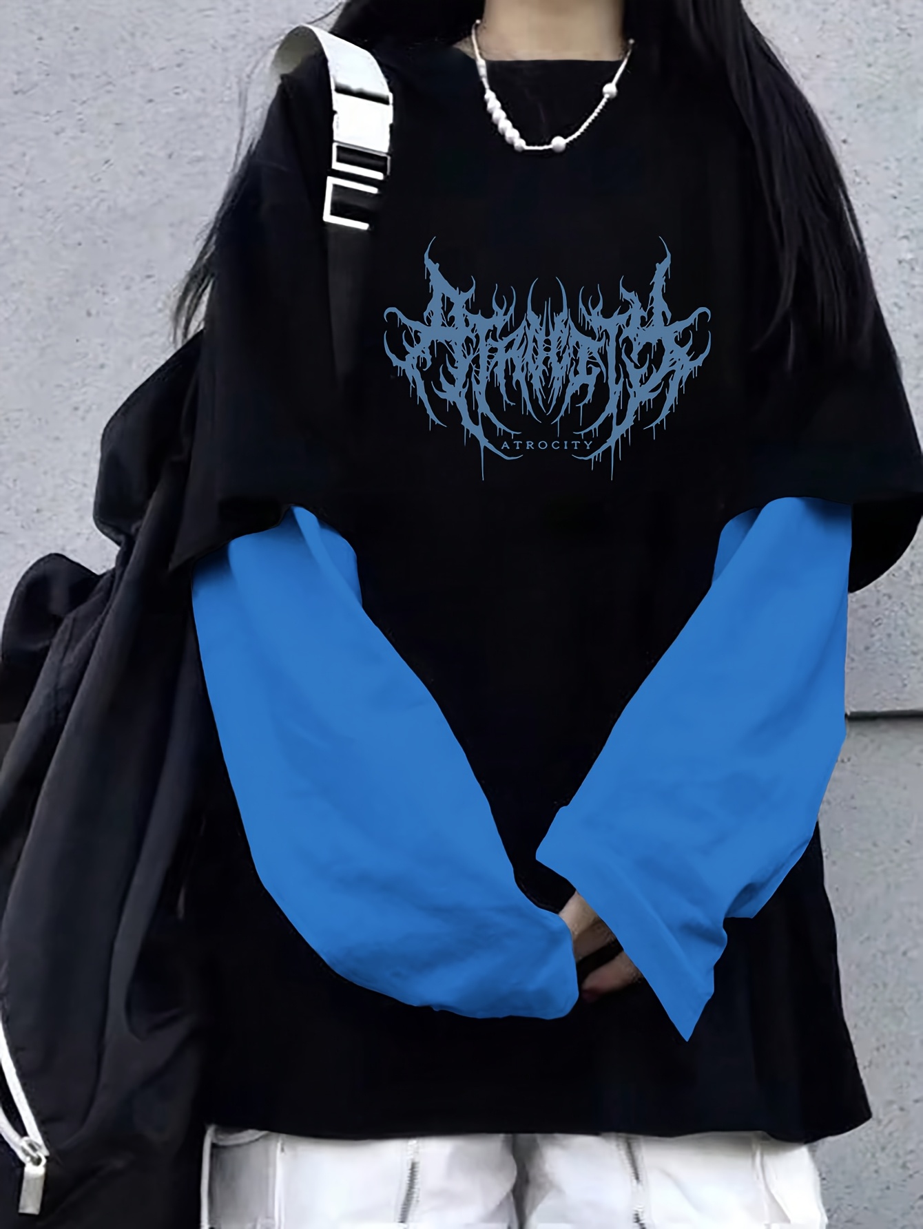 womens fashion y2k casual gothic ethnic print round neck - Temu