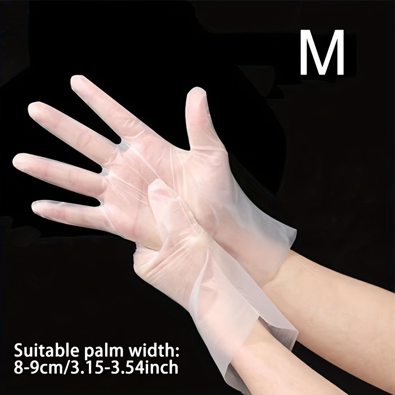 Image of 56pcs, Disposable, Tpe Gloves, Transparent, Thickened, Powder-free, Elastic, Strong Toughness, Suitable For Beauty And Hairdressing, Kitchen Cleaning, Household Cleaning, Pet Care, Painting, Car Care