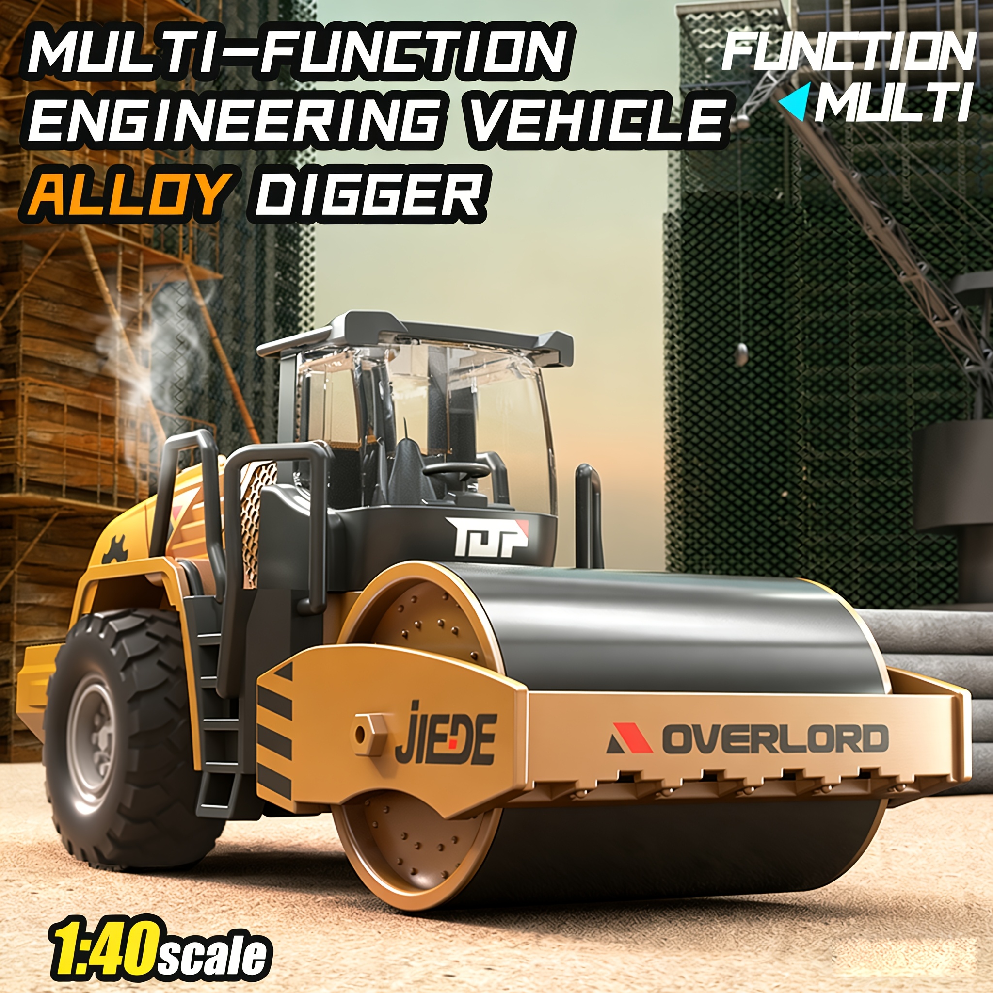 Road Roller Toy Construction Vehicle for Kids