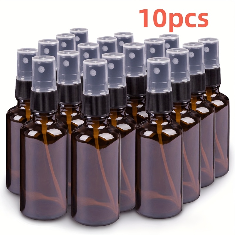 

10-pack Amber Fine Bottles, Bpa & Formaldehyde-free Plastic, Uv Resistant, Unscented, Pvs Free, Ideal For Essential Oils, , Hand Sanitizer, & Sensitive Liquids