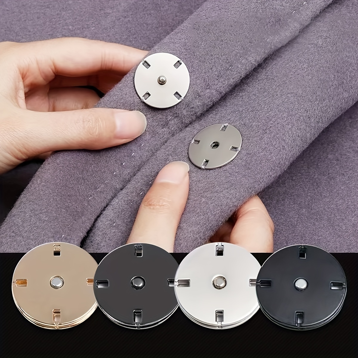 

High-end Invisible Golden Buttons For Coats, Windbreakers, Cashmere Coats, And Woolen Clothes, Versatile Invisible Buttons