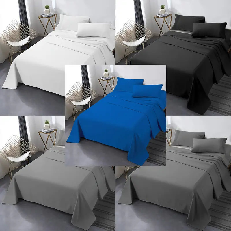 4 pièces/ensemble ensemble de draps de lit drap de lit en - Temu