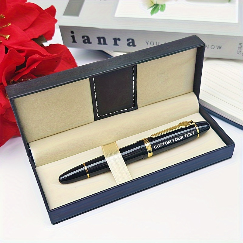 TEMU High-quality Pu Box Classical Retro Style Luxury Pen, Customization Best Gift Set For Professional Executive, Office Nice Pens Classy Gift Box