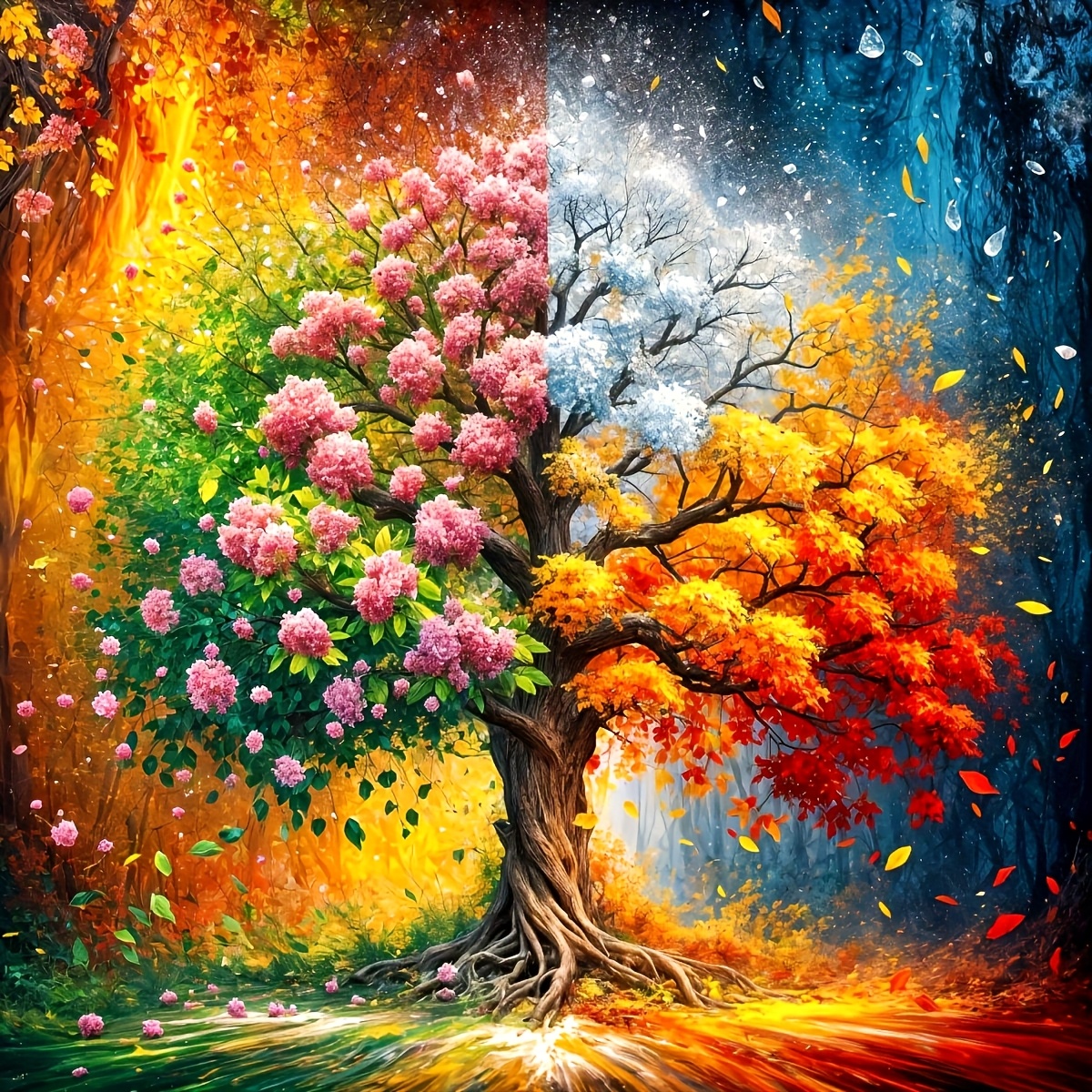 TEMU 1pc 5d Diy Diamond Painting Kit - , Acrylic Diamonds, Numbered Painting Mosaic Art Craft, Frameless Wall Decor, Suitable For Living Room,