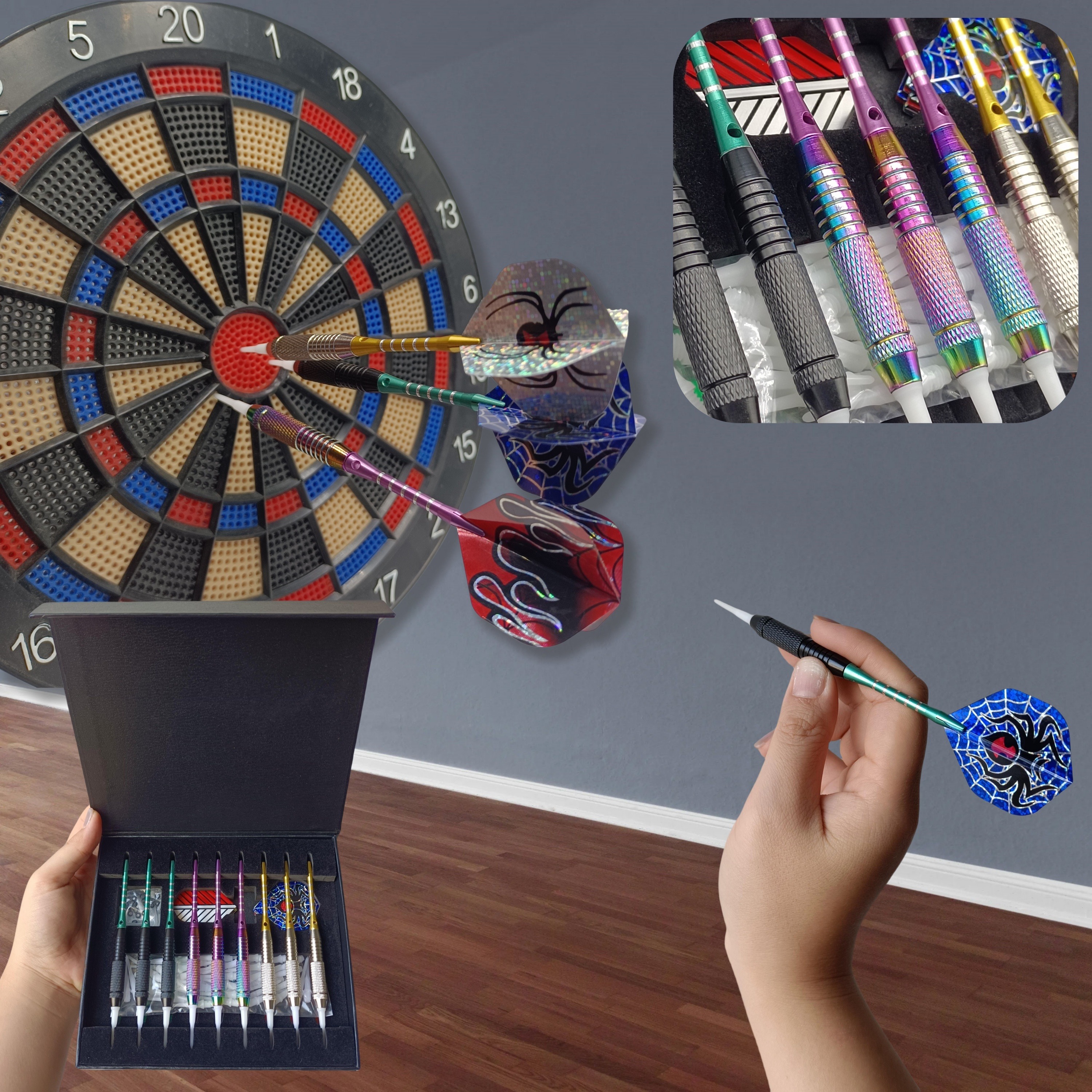 Dart Gift Box Set with 16-Gram Dart Bodies and Safety Tips