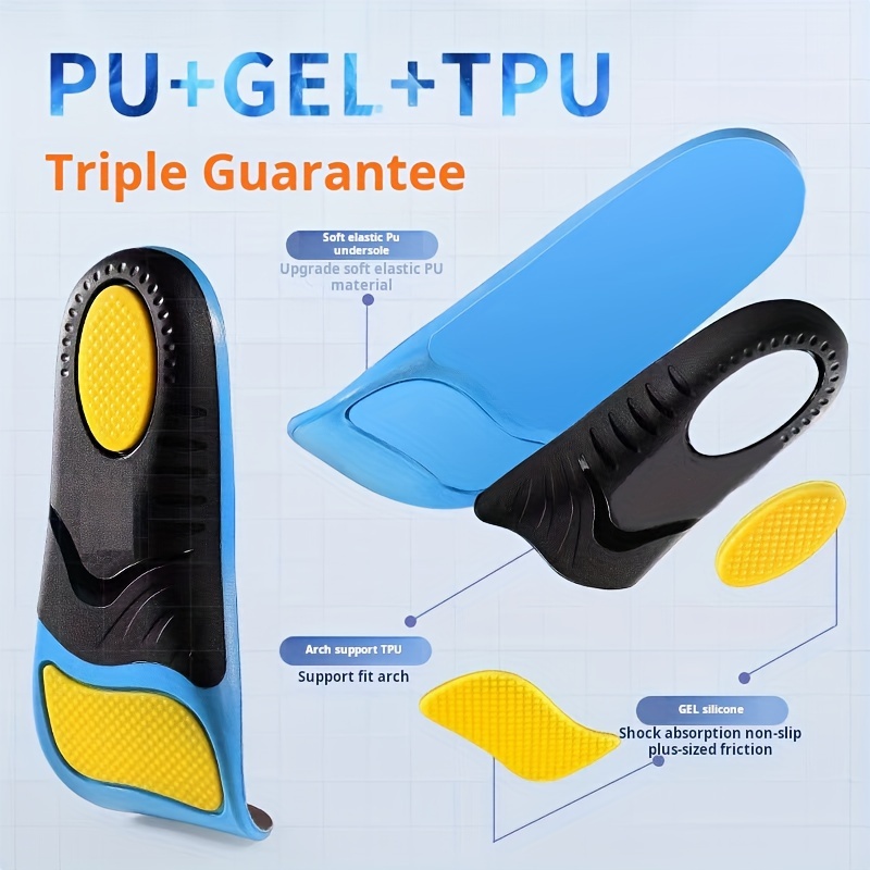 1 Pair Arch Support Sneakers - Shock-Absorbing, Breathable Fabric, High-Elasticity, Unisex Sports & Basketball Footwear with Blue & Yellow Design, Arch Support Shoes|Trendy Footwear|Comfortable Fit, Basketball Shoes