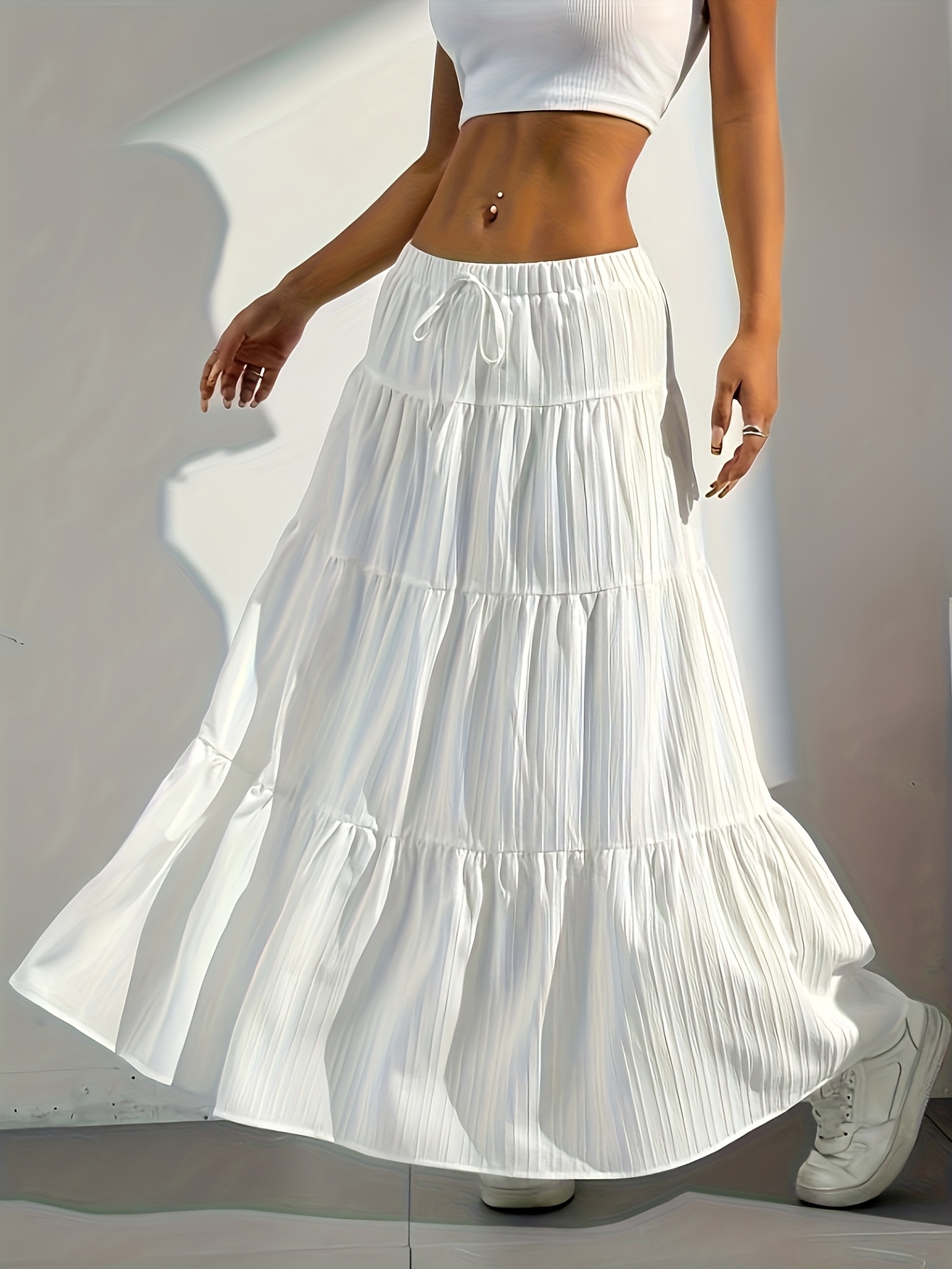 white skirt sold on Temu United States