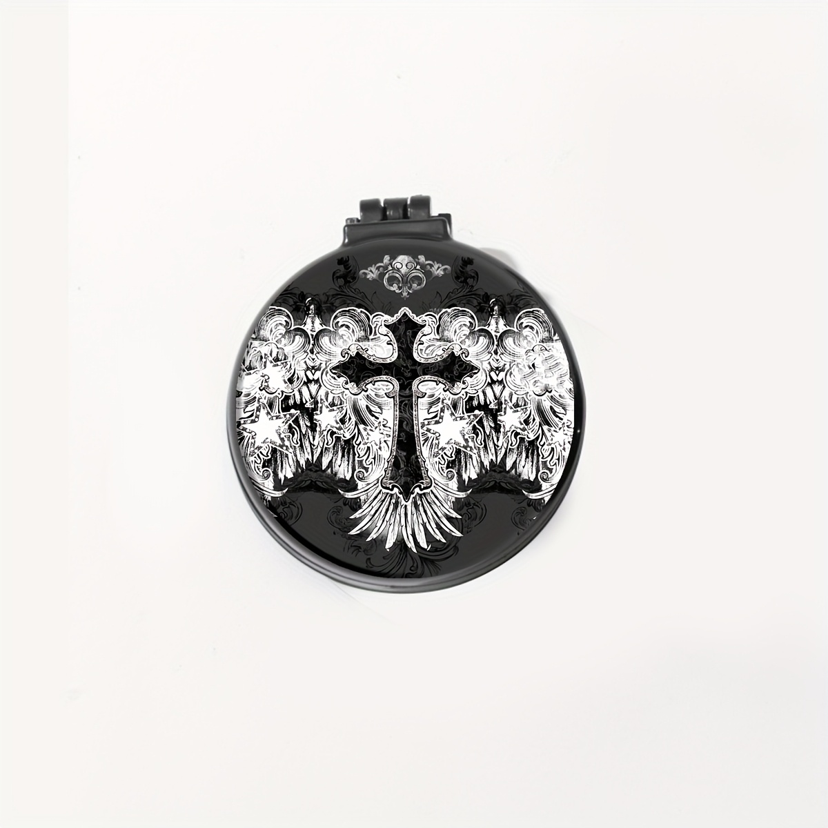 1pc/cross Skeleton Wings Pattern Portable Travel Mini Folding Mirror Comb