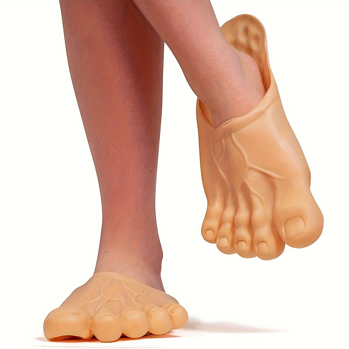 

Jumbo Big Foot Realistic Costume Accessories: Barefoot Slippers - Pvc Material, No Power Required