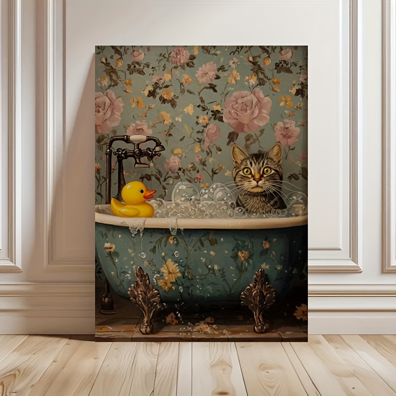 

Decor 1pc Bathing Canvas Art Print, 12x16 Decor For , , , Bathroom, , - Bath