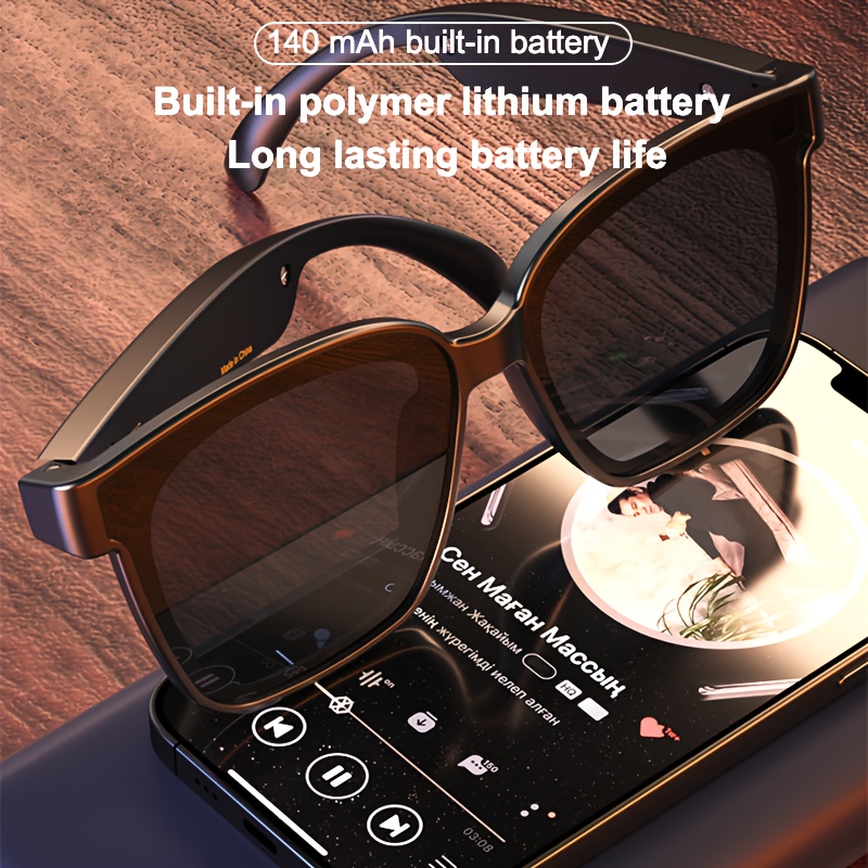 Gafas inteligentes con lentes de oscurecimiento automático, se convierten en gafas de moda bajo la luz solar, micrófono y altavoz integrados, llamadas en alta definición y calidad de audio HiFi, ideales para deportes, manejo, pesca y uso diario en casa, preferidas por hombres y mujeres, perfectas como regalo en días festivos