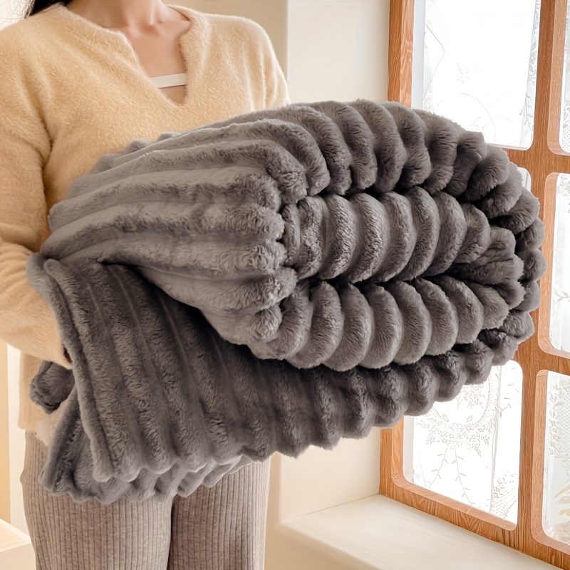 

Luxurious Rabbit Fur Blanket - , & For , Bed, , And - In