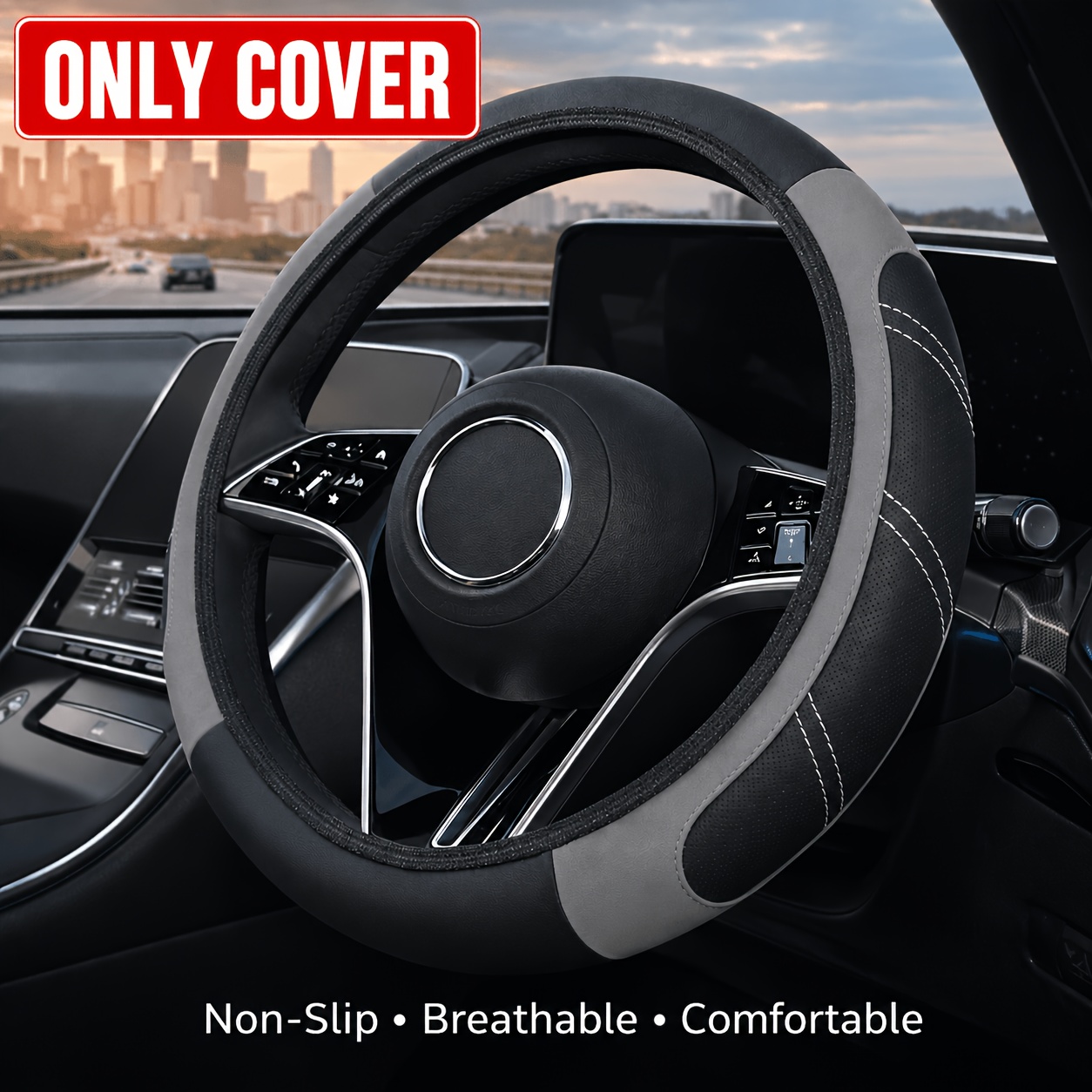 TEMU 1 pz Coprivolante in perforata - Antiscivolo, traspirante e con presa confortevole | Design anti-sudore per | Misura universale per la maggior