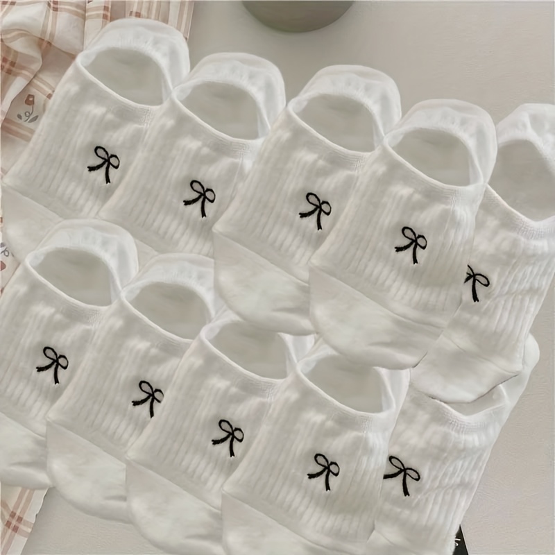 1/5/10 Pairs Socks For Women, Spring/summer Thin Paper Card Women's Socks, Casual Boat Socks, Breathable Short Socks